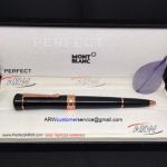 Perfect Replica Mont Blanc Limited Writers Edition Ballpoint Pen Rose Gold Clip 